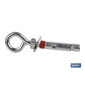 ANCLAJE METALICO C/ARGOLLA 12/16X80 VENTA UNITARIA
