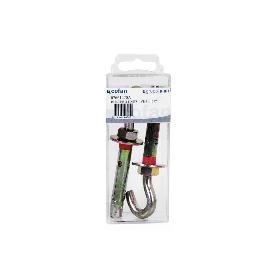 BLÍSTER DE 1 UD. TACO DE METAL GANCHO 6/8X45 VENTA UNITARIA