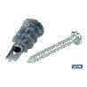 TACO ZAMAK 13X32 PARA PLACAS C/TORNILLO 4,2X32   CAJA 100 UNID.