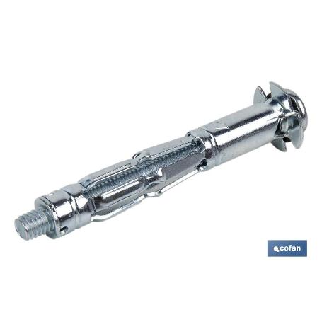 ANCLAJE METÁLICO PARA MATERIALES HUECOS MÁX. 42 MM TORNILLO M5 X 59 MM Ø10 MM VENTA UNITARIA