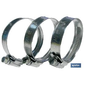 ABRAZADERA INOX A-2 BANDA 9MM  12-20 VENTA UNITARIA