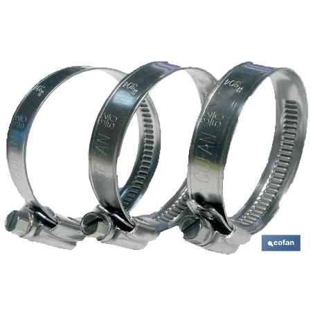 ABRAZADERA INOX A-2 BANDA 9MM  60-80 VENTA UNITARIA