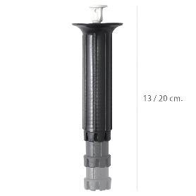 PATA REGULABLE FIJA 13 / 20 CM. NEGRO