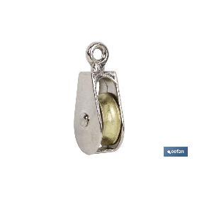 POLEA SIMPLE FIJA NIQUELADA (Ø30MM) VENTA UNITARIA