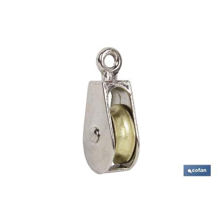 POLEA SIMPLE FIJA NIQUELADA (Ø30MM) VENTA UNITARIA