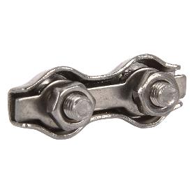 SUJETACABLES PLANOS DOBLES INOX. M-2   CAJA 10 UNID.