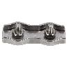 SUJETACABLES PLANOS DOBLES INOX. M-4   CAJA 10 UNID.