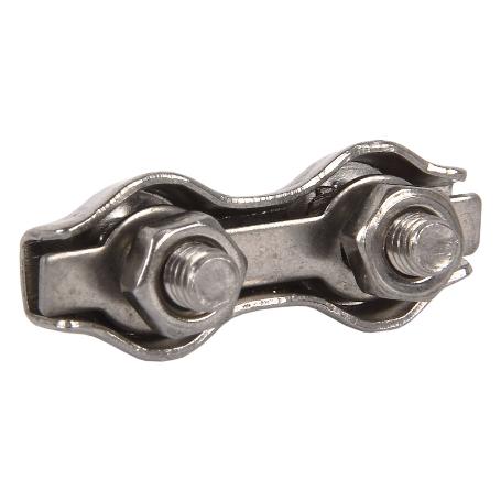SUJETACABLES PLANOS DOBLES INOX. M-5   CAJA 10 UNID.
