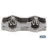 SUJETACABLES PLANOS DOBLES INOX. M-10 VENTA UNITARIA