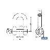 GRILLETE RECTO INOX M-12 VENTA UNITARIA