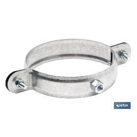 ABRAZADERA METALICA M-8 PARA TUBO 75MM. VENTA UNITARIA