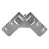 COLGADOR ESCUADRA DOBLE ZINCADO 59X59 MM   CAJA 40 UNID.