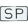 PLACA SP V-9 SERVICIO PÚBLICO 150X75 MM