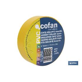 CINTA AISLANTE 180 MICRAS AMARILLA 19MMX20 METROS VENTA UNITARIA
