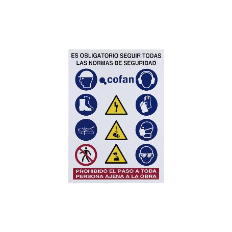 CARTEL DE OBRA EN GLASSPACK 500X700MM