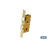 CERRADURA DE EMBUTIR + CERRADERO D47 E40 DE LATÓN (PUERTAS DE MADERA)