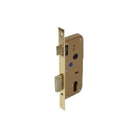 CERRADURA EMBUTIR+CERRADERO D85 E45- LATÓN (P/MADERA)