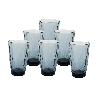 PACK 6 VASOS ALTO VIDRIO 47 CL COLOR AZUL MODELO JADE