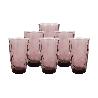 PACK 6 VASOS ALTO VIDRIO 47 CL COLOR PURPURA MODELO JADE