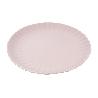 VAJILLA DE PORCELANA EN RELIEVE COLOR ROSA NUDE ESMALTADO 16 PIEZAS