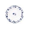VAJILLA DE PORCELANA CON DETALLE FLORAL AZUL ESMALTADO DE FORMA IRREGULAR 18 PIEZAS