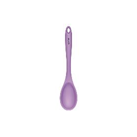 CUCHARA DE COCINA DE SILICONA MORADA MODELO VERGINI 27 X 5,7 CM