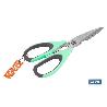TIJERAS VERDES DE ACERO INOX. MODELO SENA 22 CM