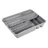 CUBERTERO  GRIS 40X30X7 CM DOS ALTURAS   CAJA 3 UNID.