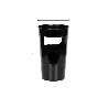 PARAGÜERO  NEGRO POLIPROPILENO 27 X 20.6 X 45 CM   CAJA 6 UNID.