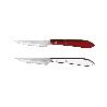 PACK 3 CUCHILLO CHULETERO MICRODENTADO HOJA 10CM  MODELO GULASH ROJO