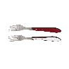 PACK 3 TENEDORES CHULETEROS MODELO GULASH ROJO
