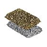 PACK DE 2 MULTIESPONJAS COLOR ORO Y  PLATA   CAJA 16 UNID.