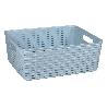 CESTA  MULTIUSOS  12L 36X28X13.5CM AZUL CIELO   CAJA 6 UNID.