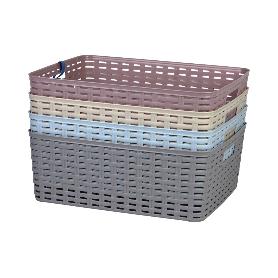 CESTA  MULTIUSOS  12L 36X28X13.5 CM AZUL CIELO VENTA UNITARIA
