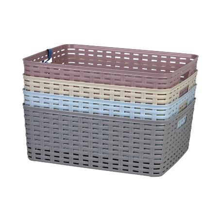 CESTA  MULTIUSOS  12L 36X28X13.5 CM AZUL CIELO VENTA UNITARIA