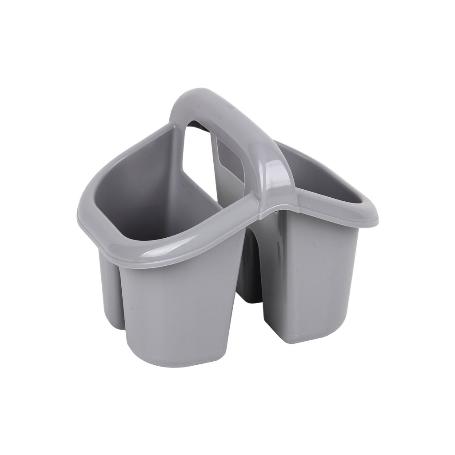 ESCURRECUBIERTOS  CON ASA GRIS  19.5X15.5X16CM VENTA UNITARIA