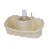 ESTROPAJERO CON DOSIFICADOR BEIGE 26X13X16.5CM VENTA UNITARIA