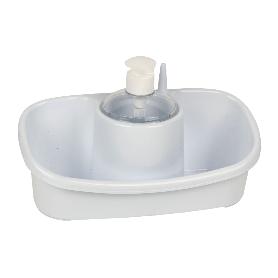 ESTROPAJERO CON DOSIFICADOR BLANCO 26X13X16.5CM VENTA UNITARIA