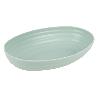 FUENTE OVALADA VERDE AGUA 24X16X5.5CM MODELO NARA 1080ML VENTA UNITARIA