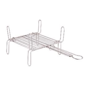 PARRILLA DOBLE INOX 350 X 350MM