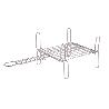 PARRILLA DOBLE INOX 350 X 350MM