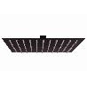 CABEZAL DE DUCHA CUADRADO EXTRAFINO DE ACERO INOXIDABLE 304 NEGRO MATE 24,5 X 24,5 CM