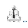 ROCIADOR DE DUCHA CON 15 FILTROS COLOR INOX. 11,5 X 13,5 CM