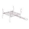 PARRILLA DOBLE INOX 500 X 500MM