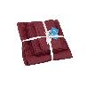 JUEGO DE 3 TOALLAS BURDEOS 580 G/M2 GAMA PARÍS 30X50  50X100  70X140 CM
