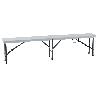 BANCO PLEGABLE RECTANGULAR BLANCO 180X25X43CM
