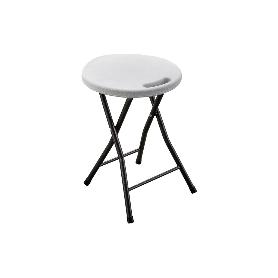 TABURETE PLEGABLE BLANCO 33X30X46CM   CAJA 4 UNID.