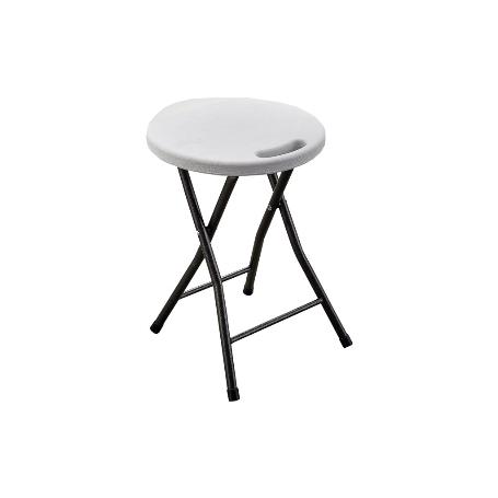 TABURETE PLEGABLE BLANCO 33X30X46CM VENTA UNITARIA