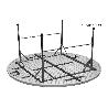 MESA REDONDA PLEGABLE BLANCA 180X74CM