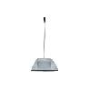 RECOGEDOR INDUSTRIAL GALVANIZADO CON GOMA Y MANGO CURVO